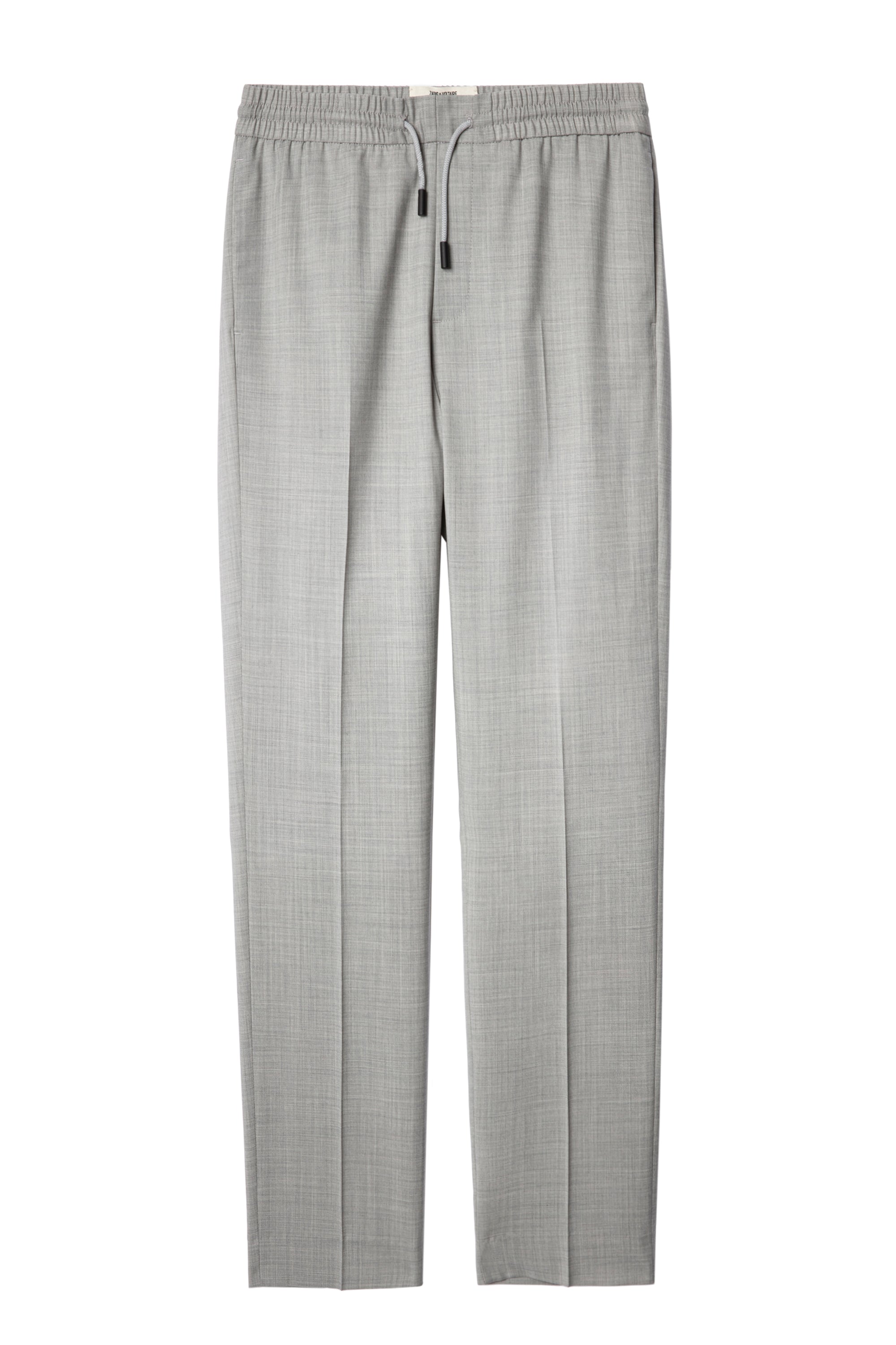 ZHORS LIGNE GRIS CHINE PEROU LIGHT WOOL PANTALON