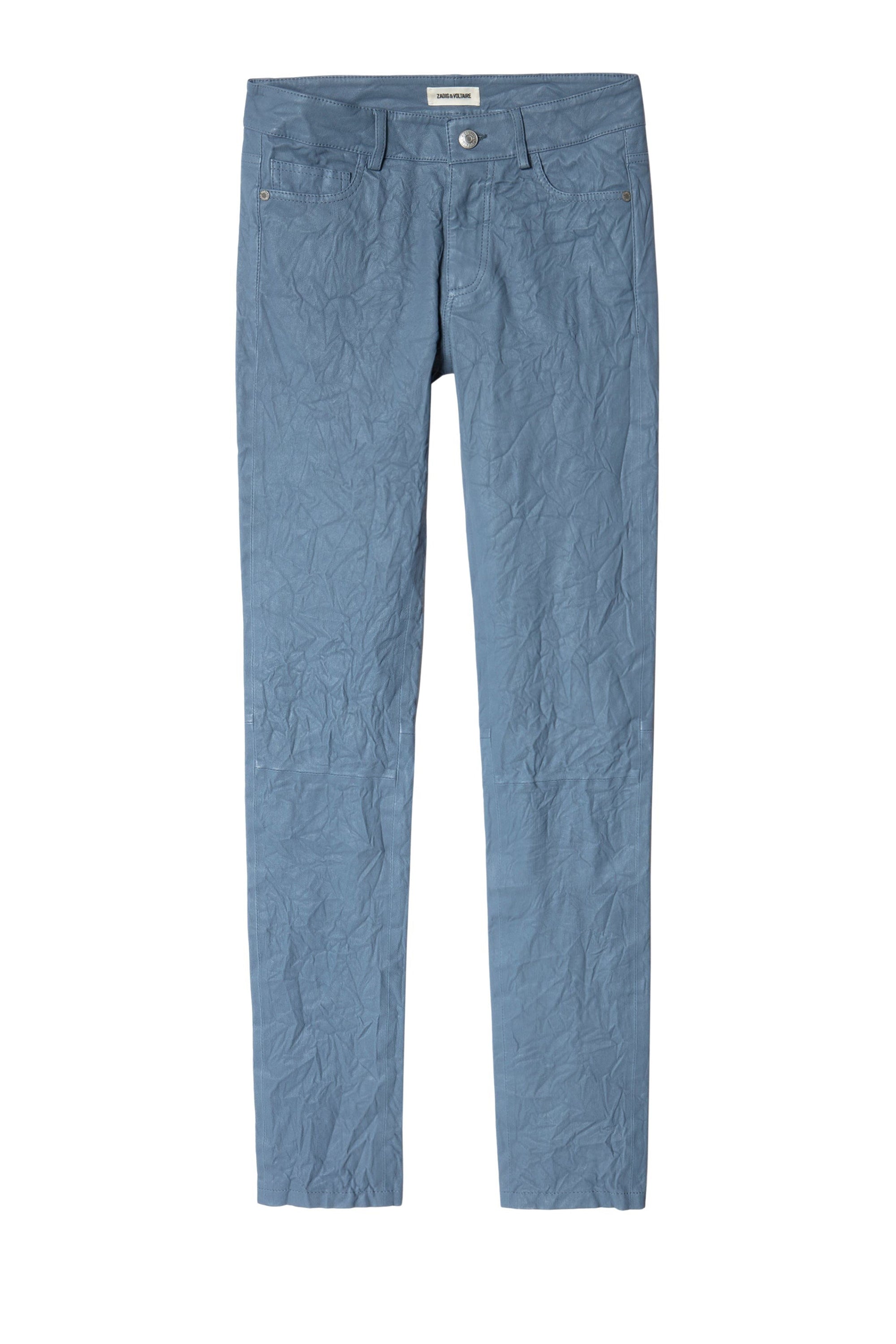 Phlame trousers in crushed leather - Sixtine