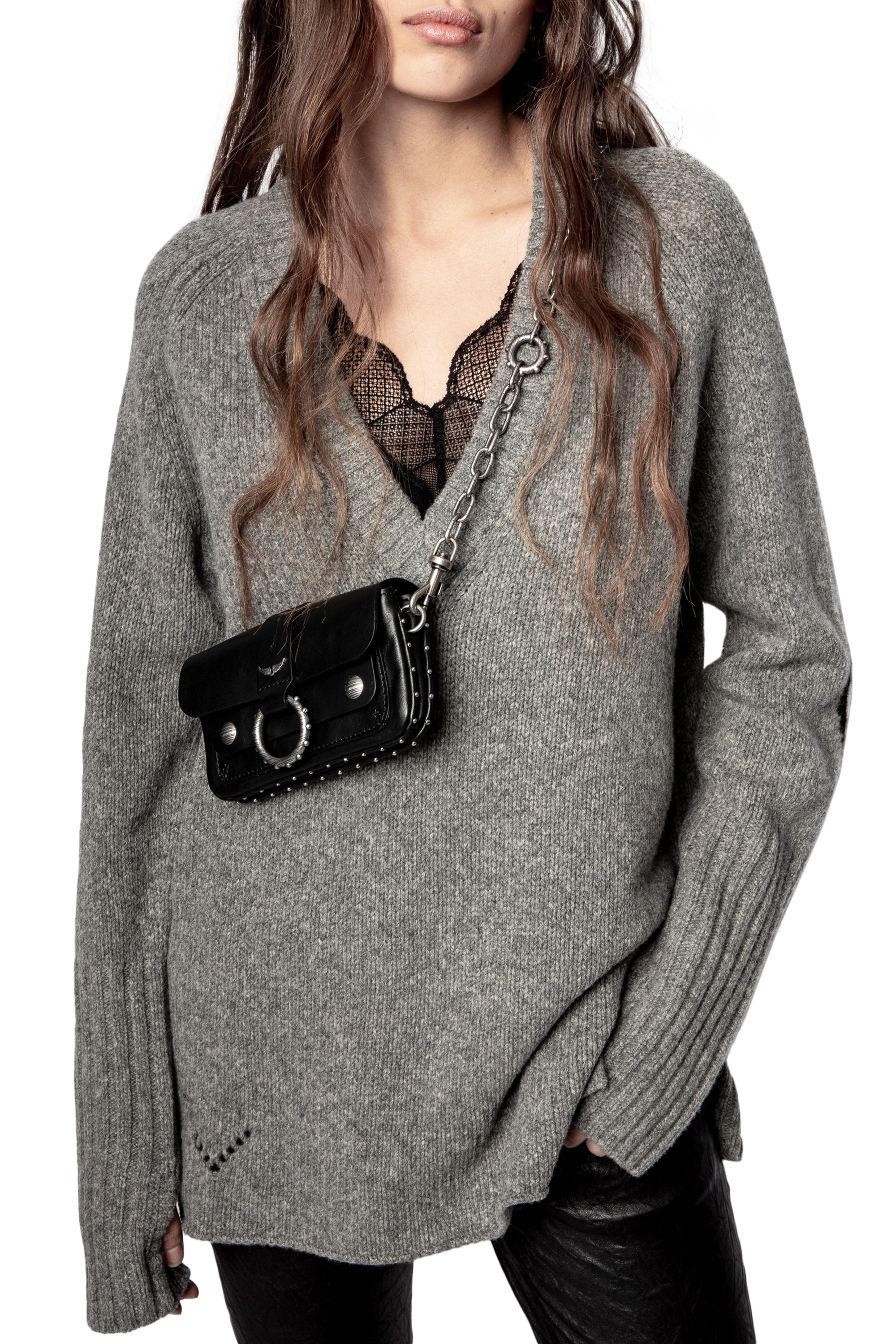 Valma Merino jumper - China grey