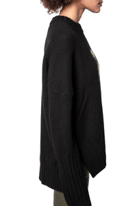 Pull Malta à logo " ZV" en cachemire - Noir