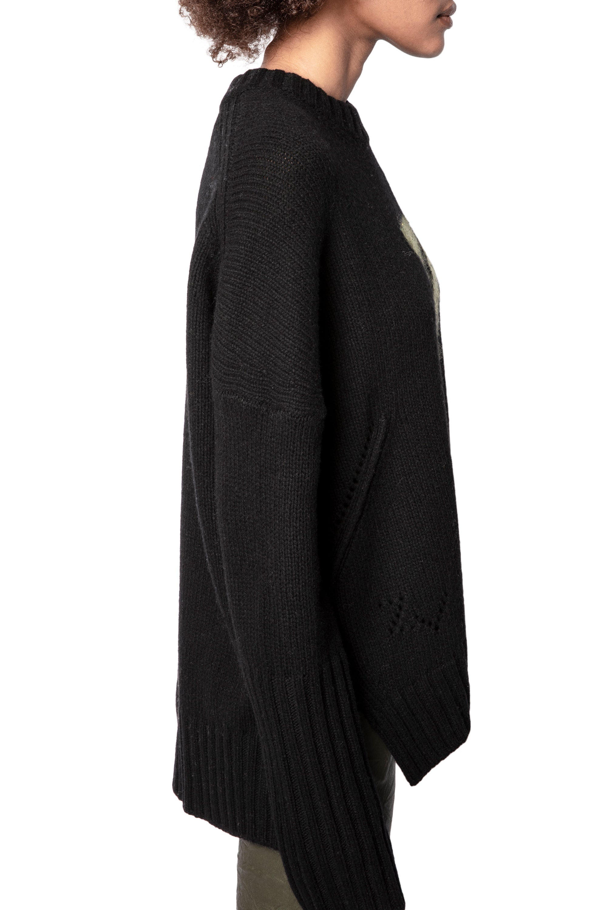 Pull Malta à logo " ZV" en cachemire - Noir