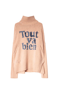 Alma "Tout Va Bien" jumper in wool - Peau