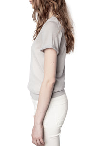 Pia Merino wool jumper - China grey