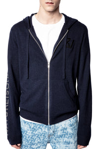 Cardigan Clash en laine - Encre