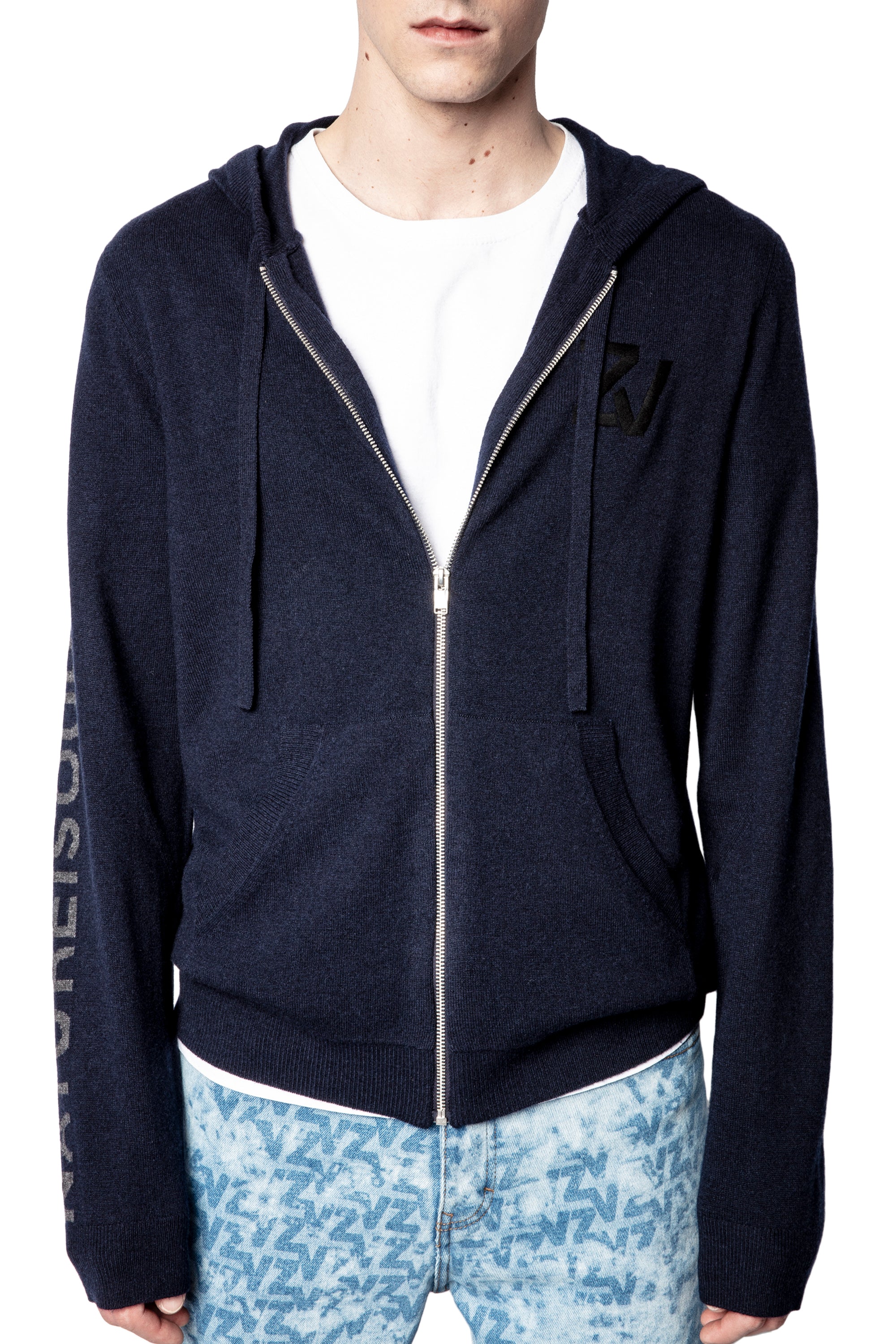 Cardigan Clash en laine - Encre
