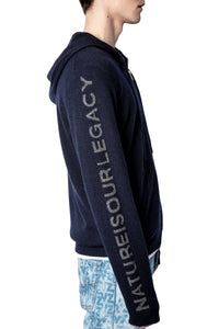 Cardigan Clash en laine - Encre