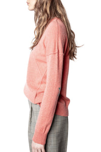 Pull Cici Patch en cachemire - Corail