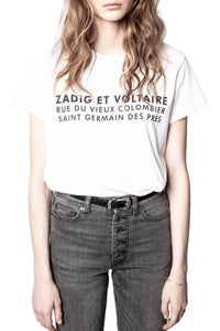 T-shirt Zoe à logo " ZV" - Blanc