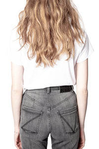 T-shirt Zoe à logo " ZV" - Blanc