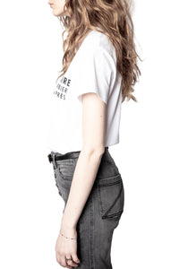 T-shirt Zoe à logo " ZV" - Blanc