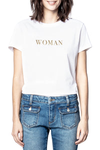 ZHORS LIGNE BLANC ZOE CITATION T-SHIRT CO/PE PRI