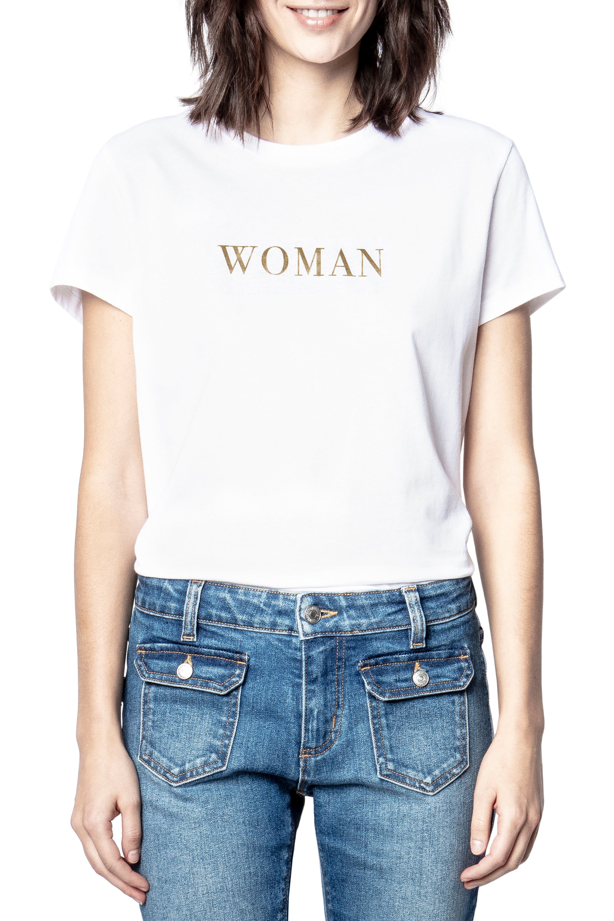 ZHORS LIGNE BLANC ZOE CITATION T-SHIRT CO/PE PRI