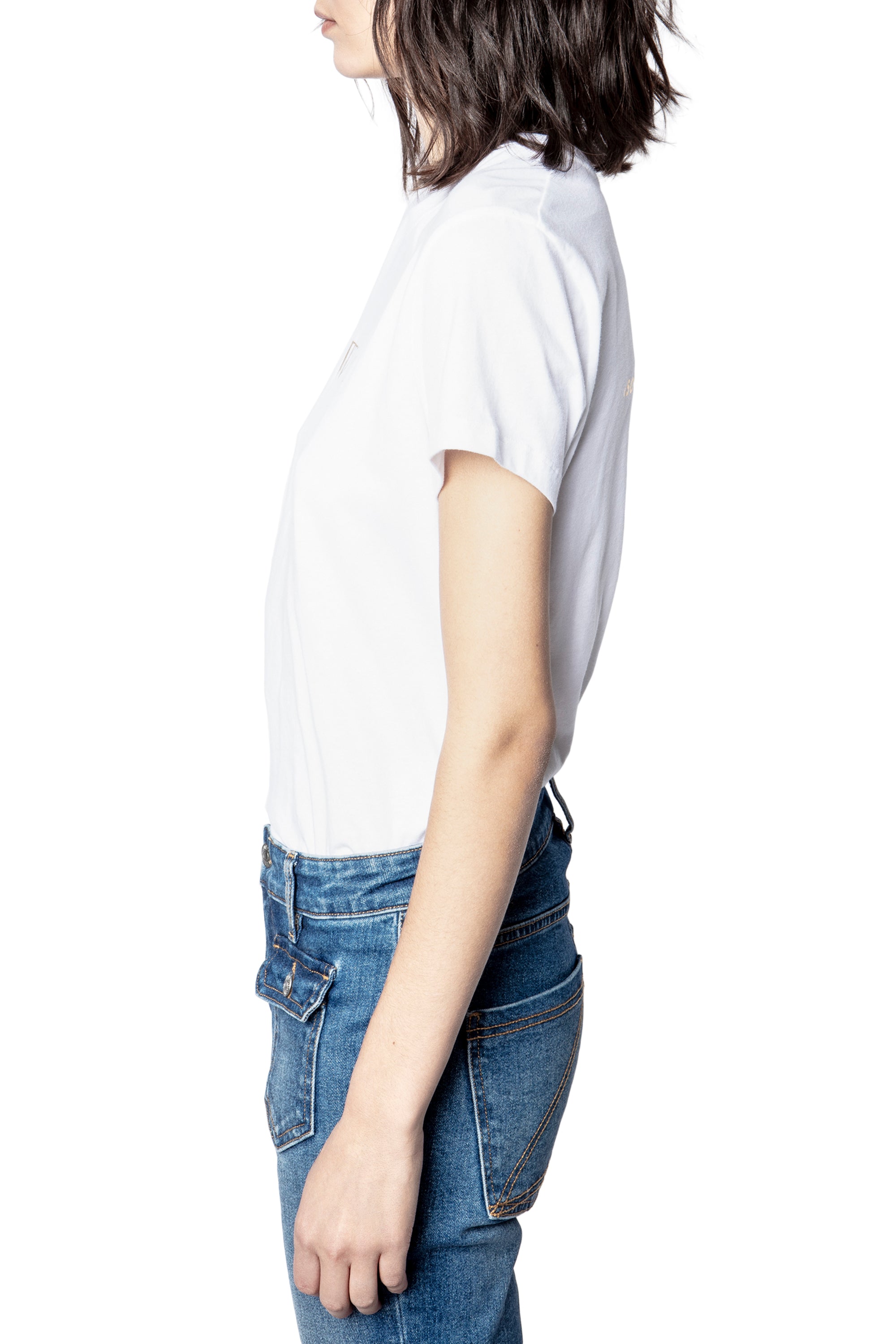 ZHORS LIGNE BLANC ZOE CITATION T-SHIRT CO/PE PRI