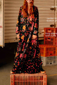Animal Sky maxi dress - Black