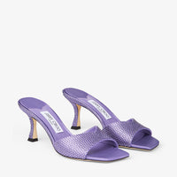 Mules Skye 70 en satin à cristaux - Tanzanite & Tanzanite