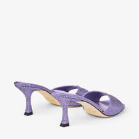 Mules Skye 70 en satin à cristaux - Tanzanite & Tanzanite