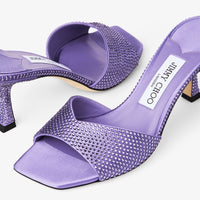 Mules Skye 70 en satin à cristaux - Tanzanite & Tanzanite