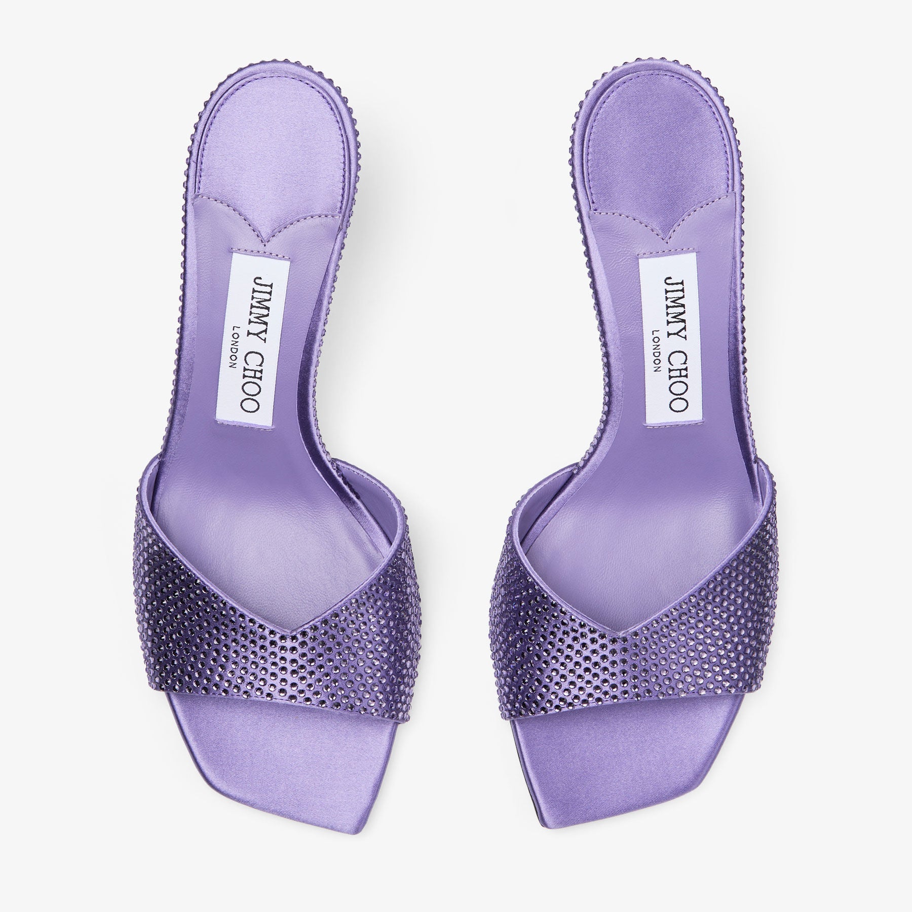 Mules Skye 70 en satin à cristaux - Tanzanite & Tanzanite