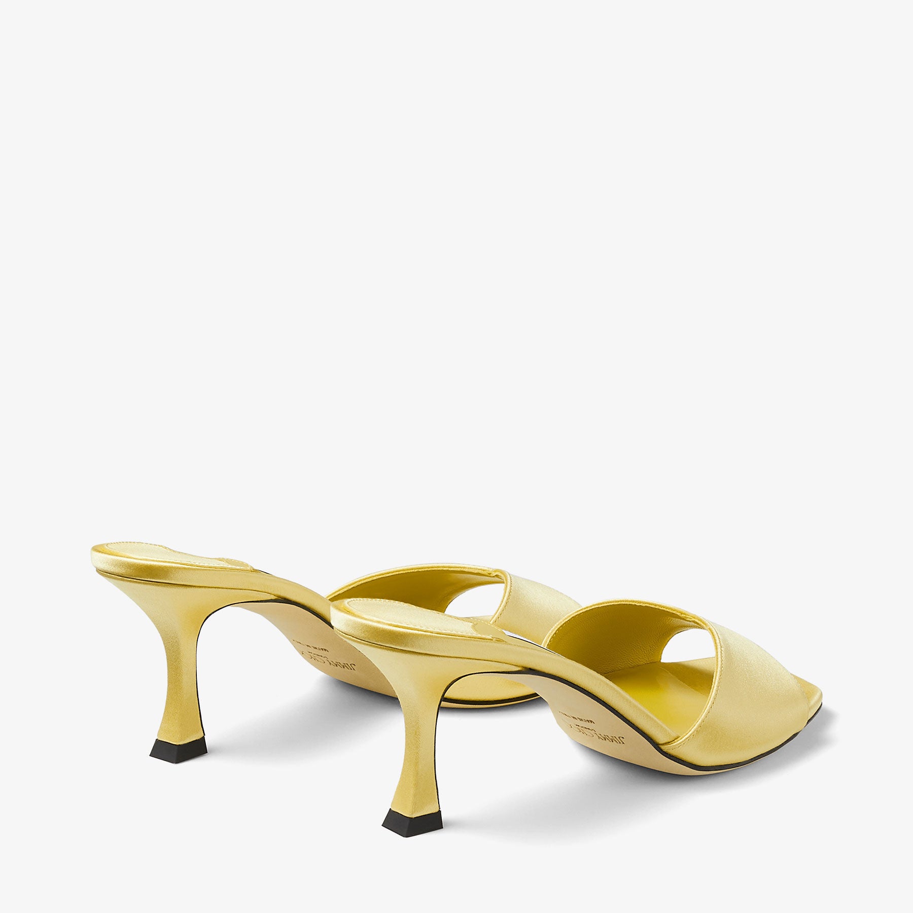 Mules Skye 70 en satin - Sunbleached Yellow