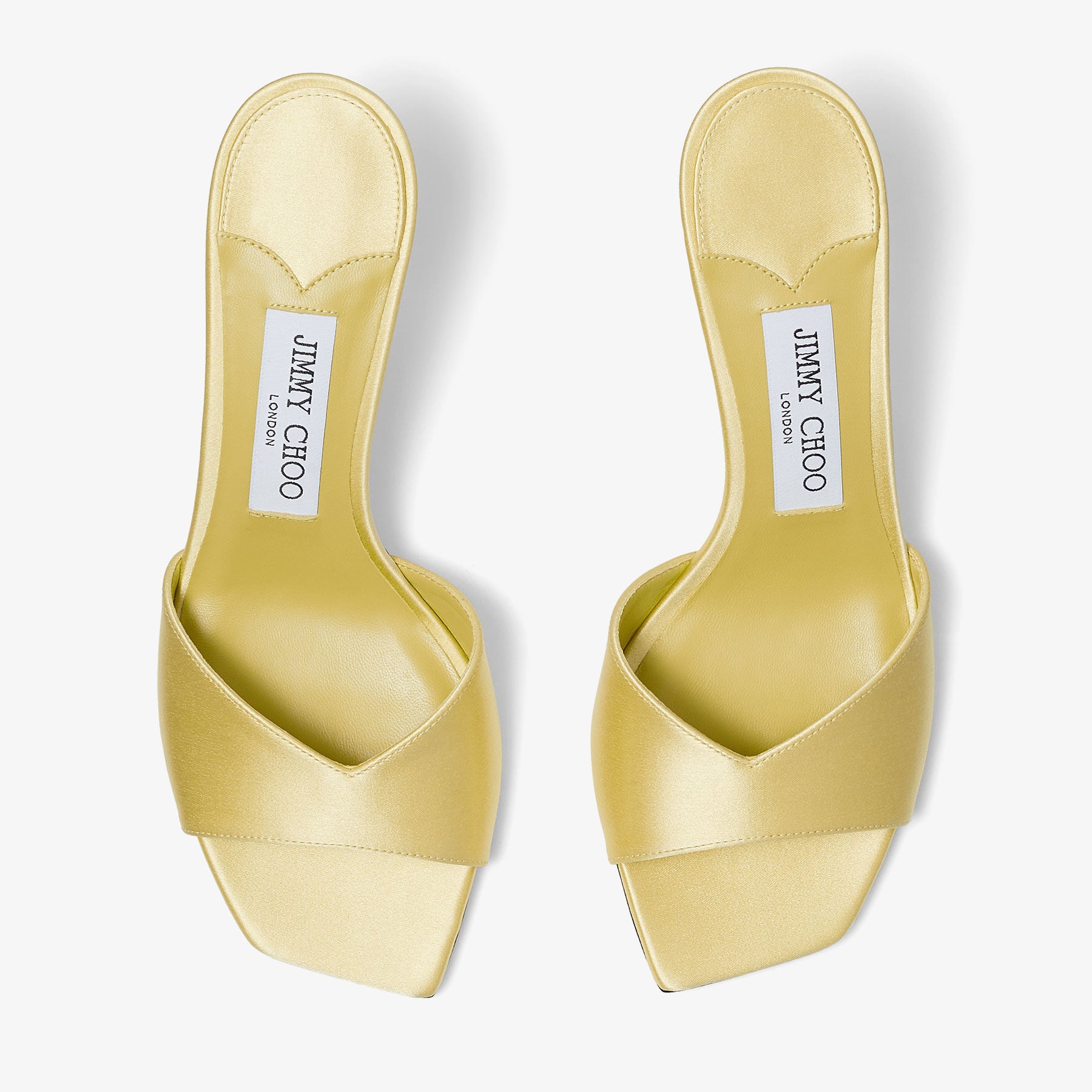 Mules Skye 70 en satin - Sunbleached Yellow