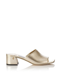 Skylah 45 leather mules - Champagne
