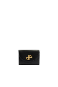 Portefeuille JP en cuir lisse - Noir