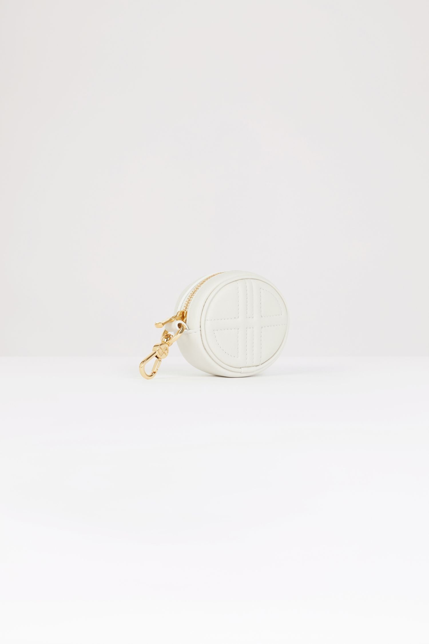 Mini pochette JP en cuir - Ecru