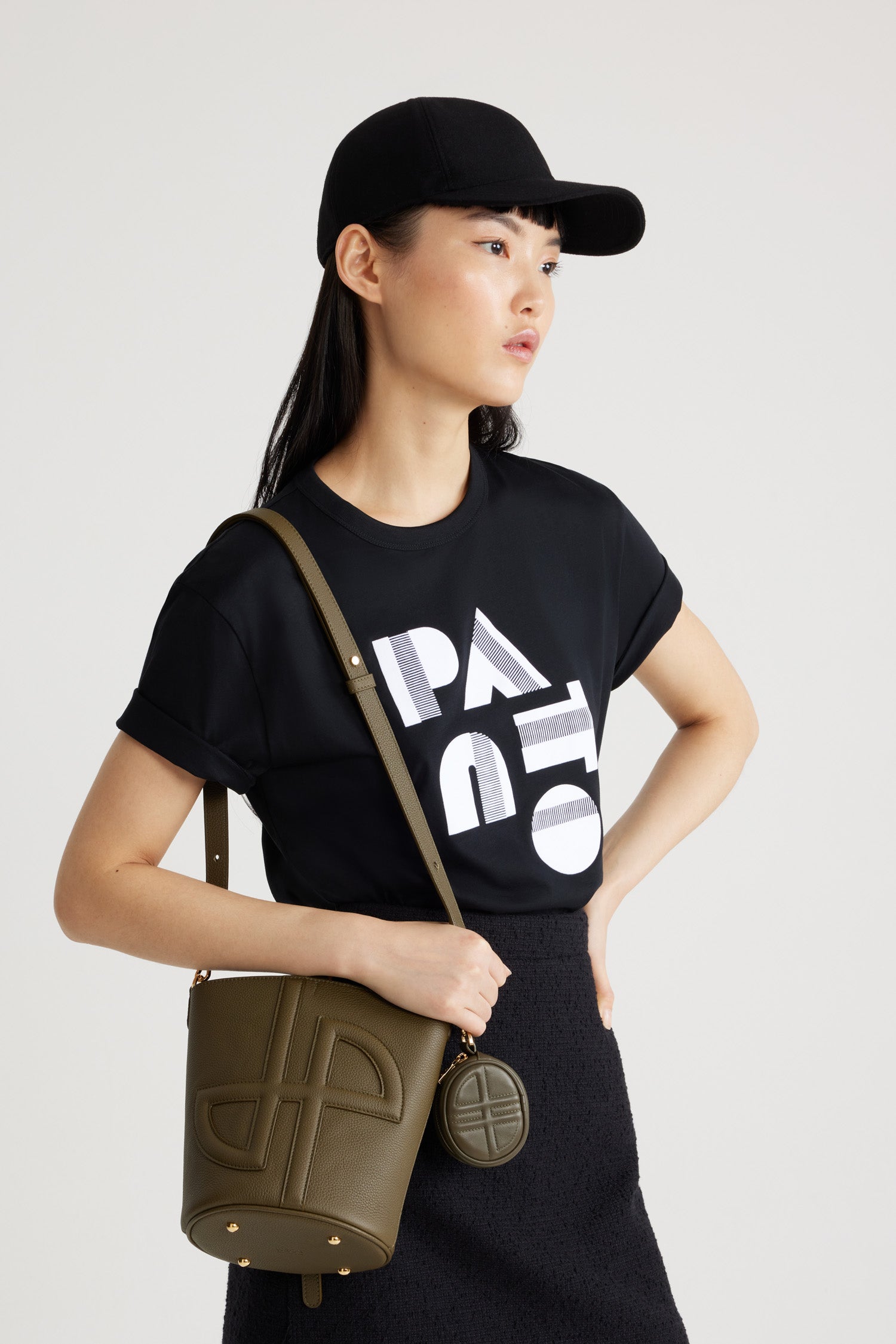 Mini pochette JP en cuir