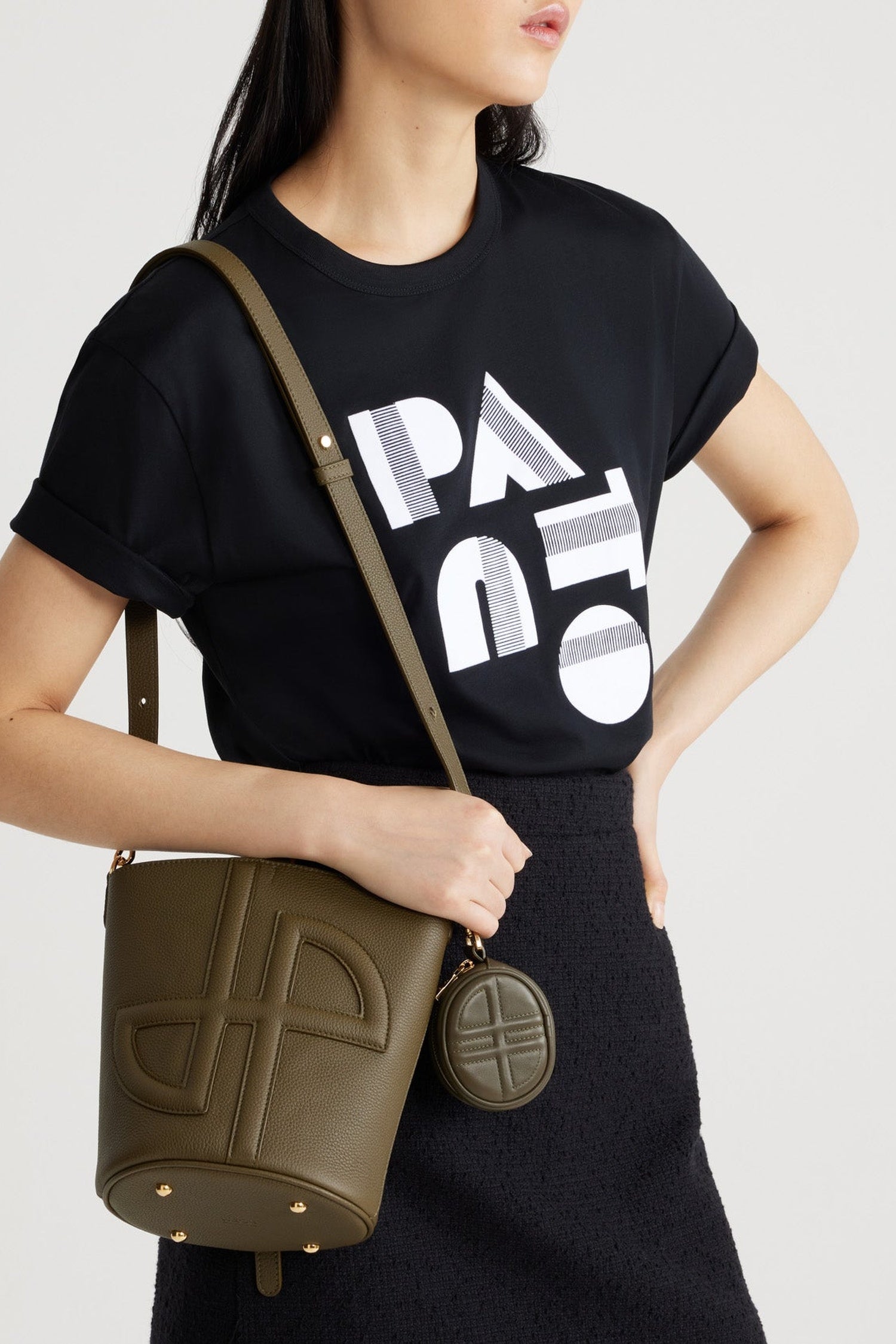 Mini pochette JP en cuir