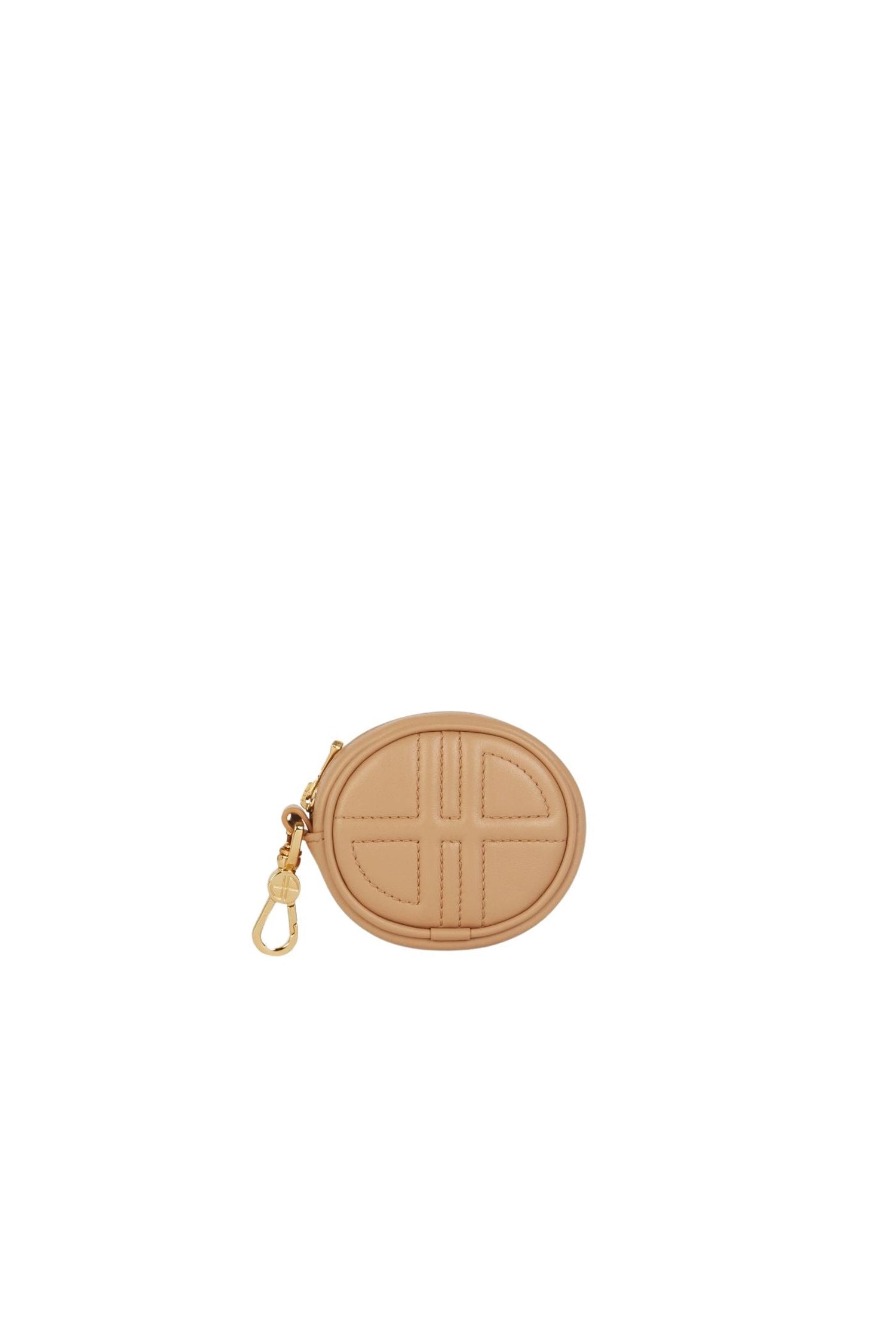 Mini pochette JP en cuir - Beige