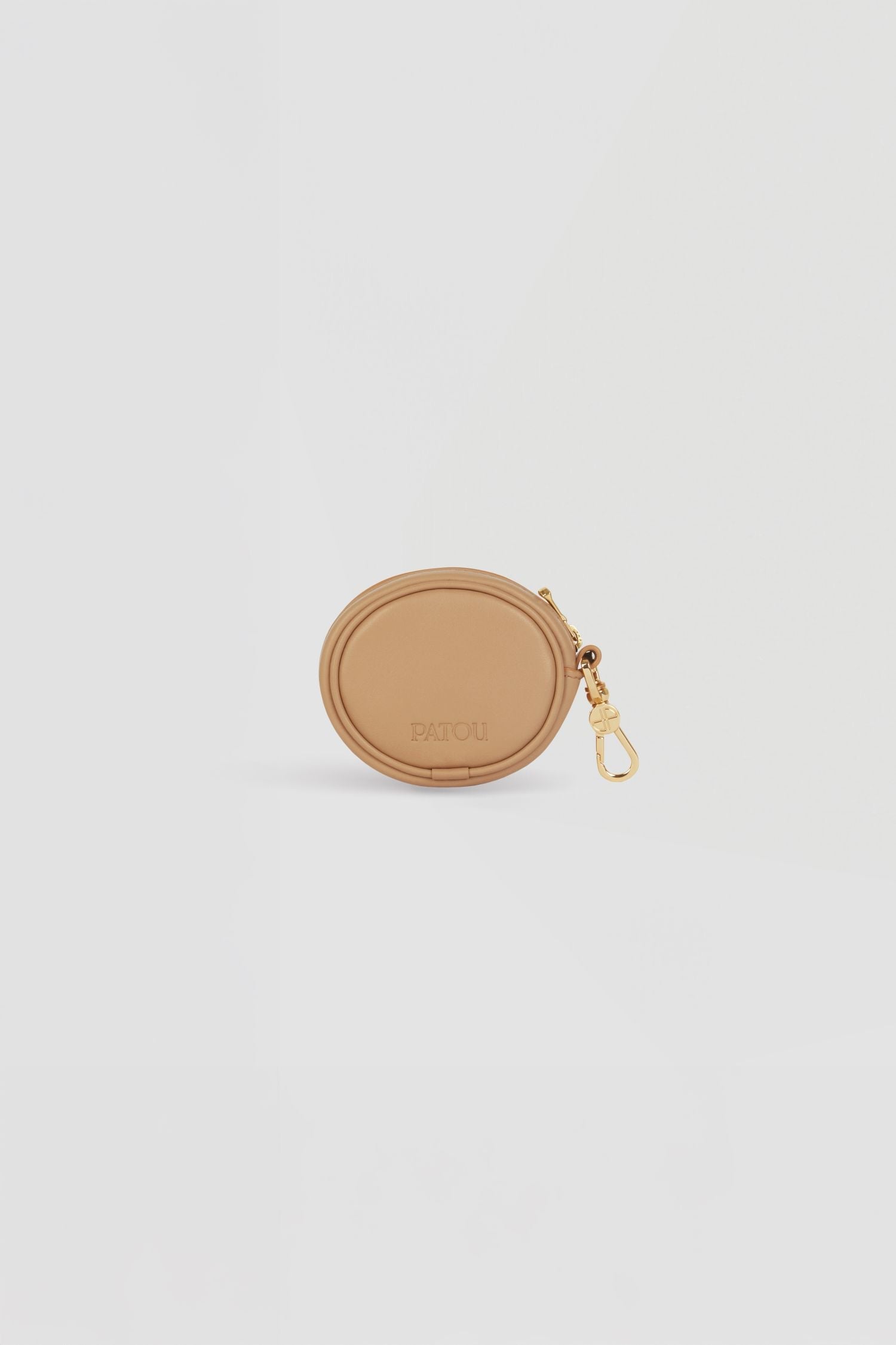 Mini pochette JP en cuir - Beige
