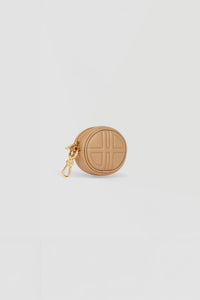 Mini pochette JP en cuir - Beige