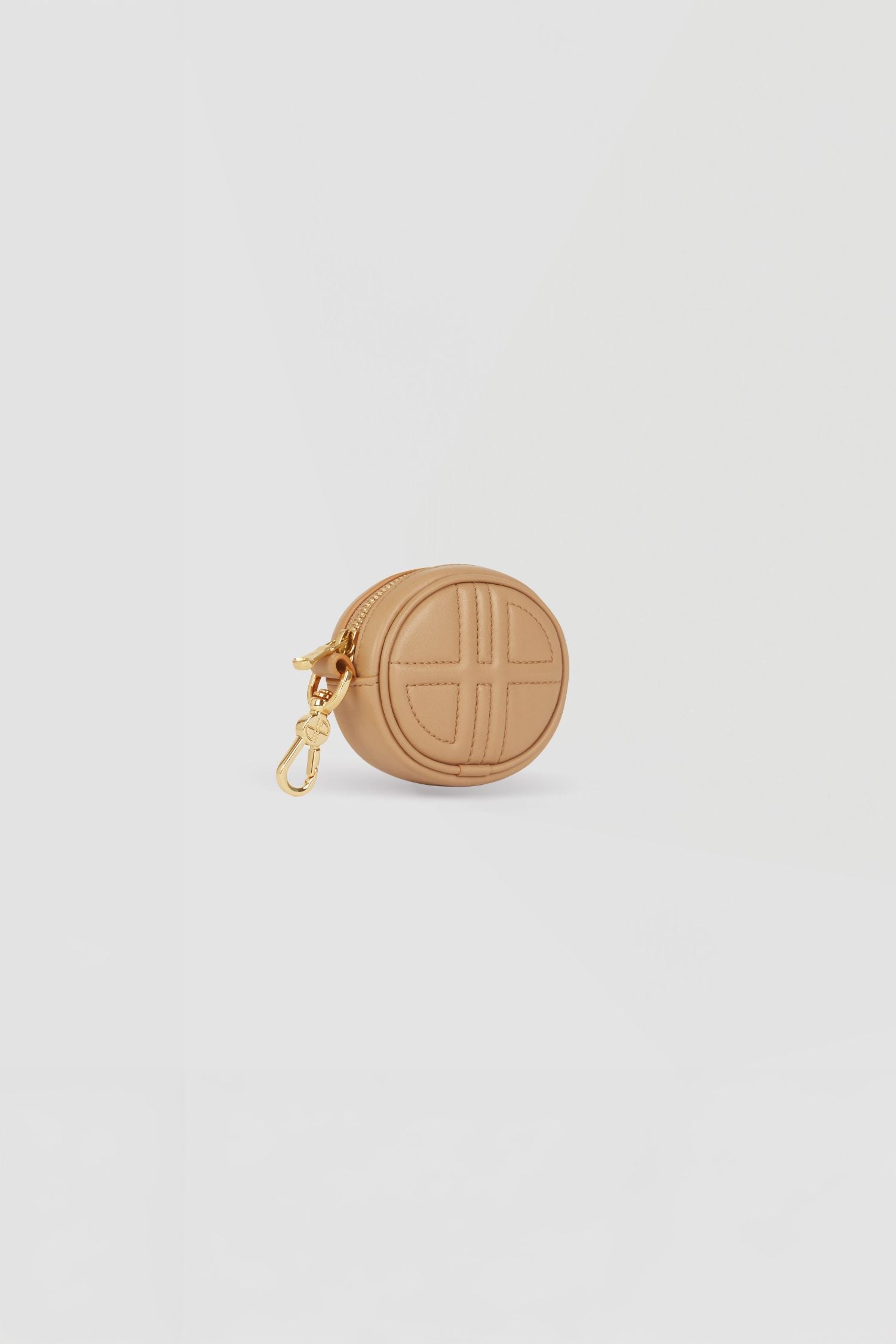 Mini pochette JP en cuir - Beige