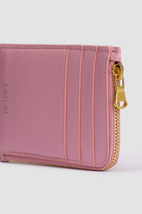 Porte-cartes zippé Patou en cuir