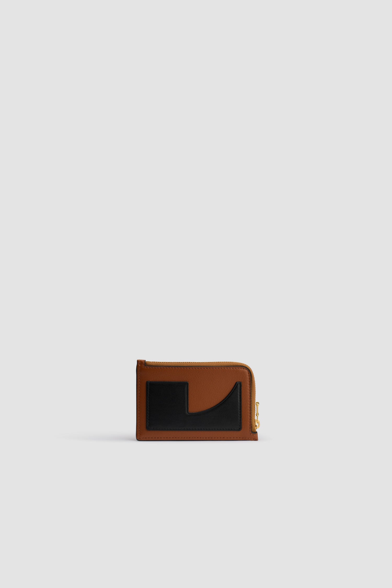 Porte-cartes zippé Patou en cuir