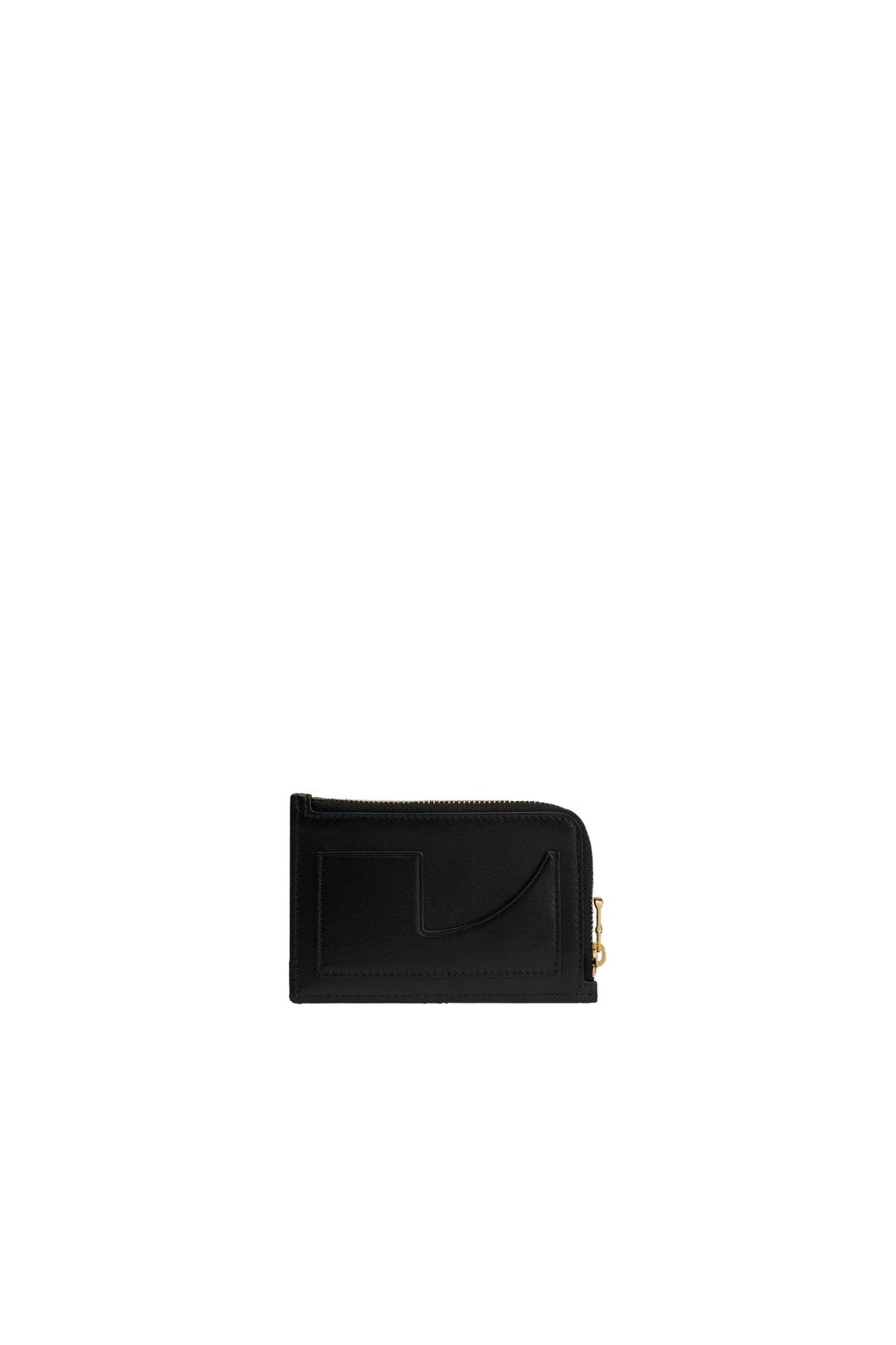 Black / Porte-cartes zippé Patou en cuir