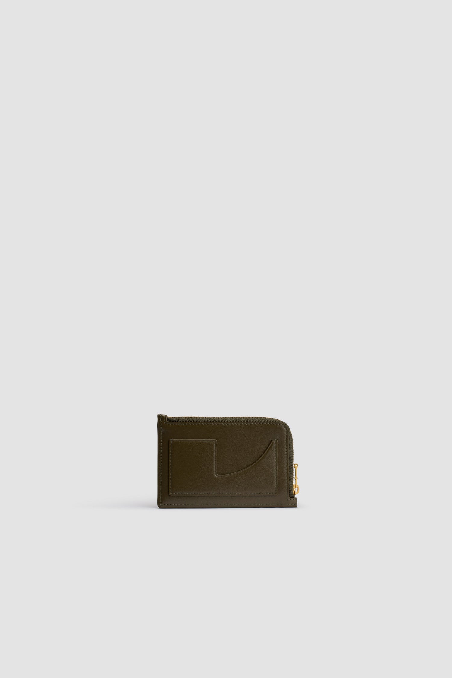 Porte-cartes zippé Patou en cuir