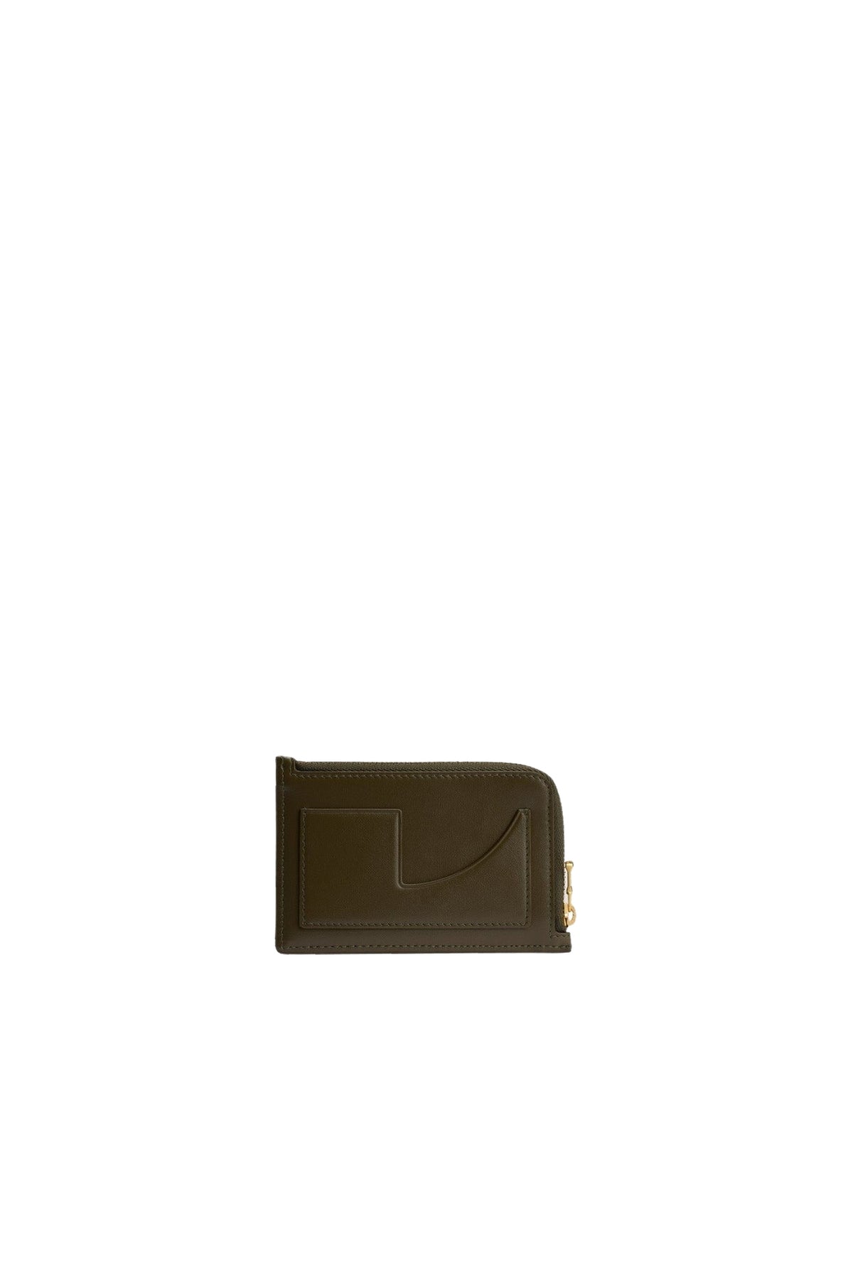 Winter Moss / Porte-cartes zippé Patou en cuir
