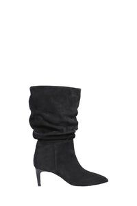 Bottes Slouchy 60 en daim - Off Black