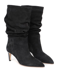 Bottes Slouchy 60 en daim - Off Black
