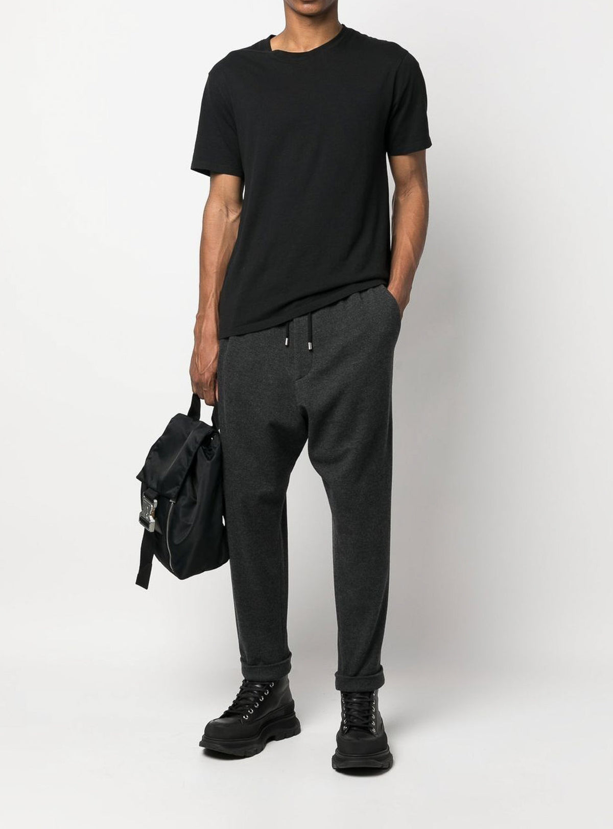 Pantalon en laine - Gris Foncé