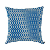 Losanghe outdoor cushion - Turquoise & White