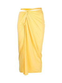 75€ / 0 sold //4 QTY / ST0%   Jupe Espelho midi asymétrique - Yellow