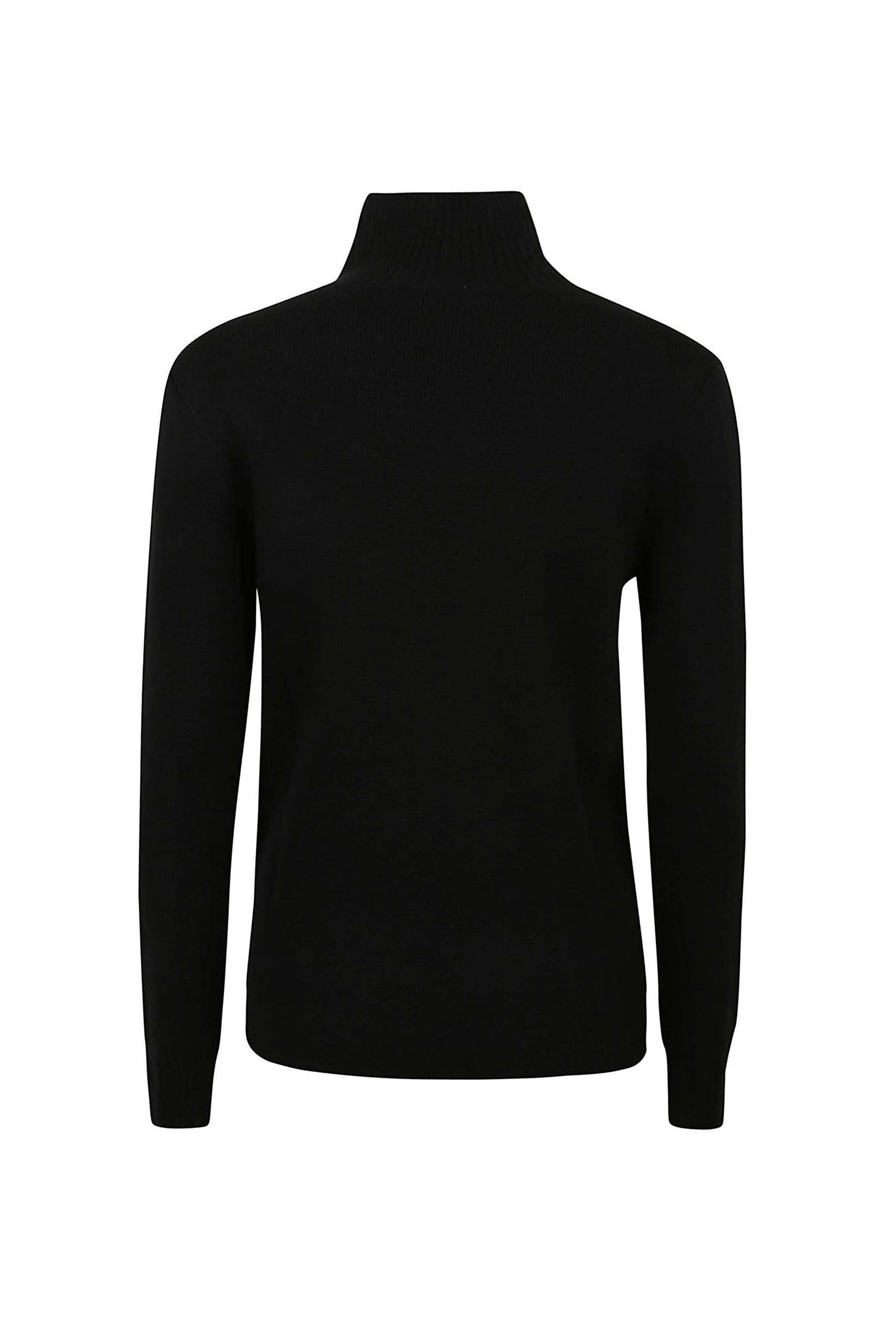 Pull à col roulé oversize en laine - Black