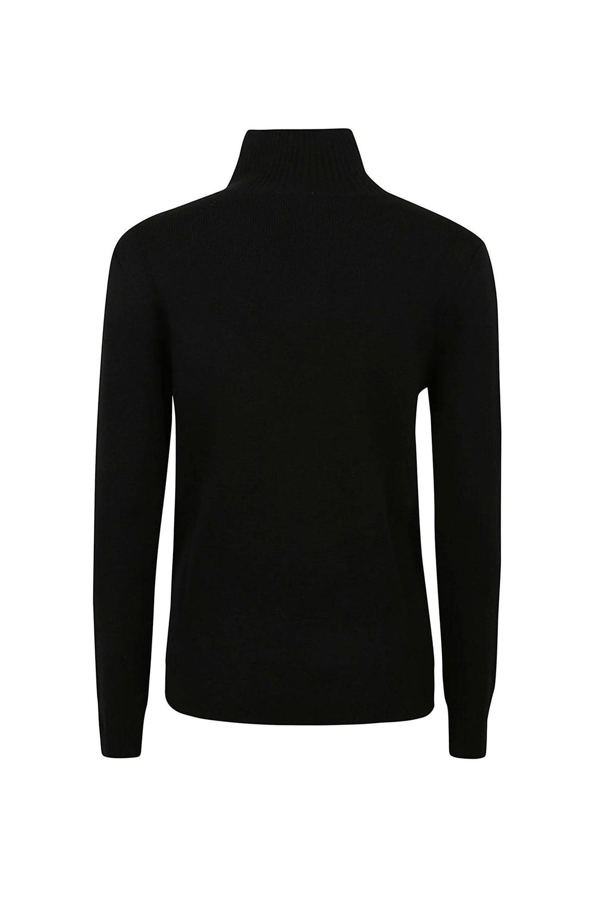 Pull à col roulé oversize en laine - Black