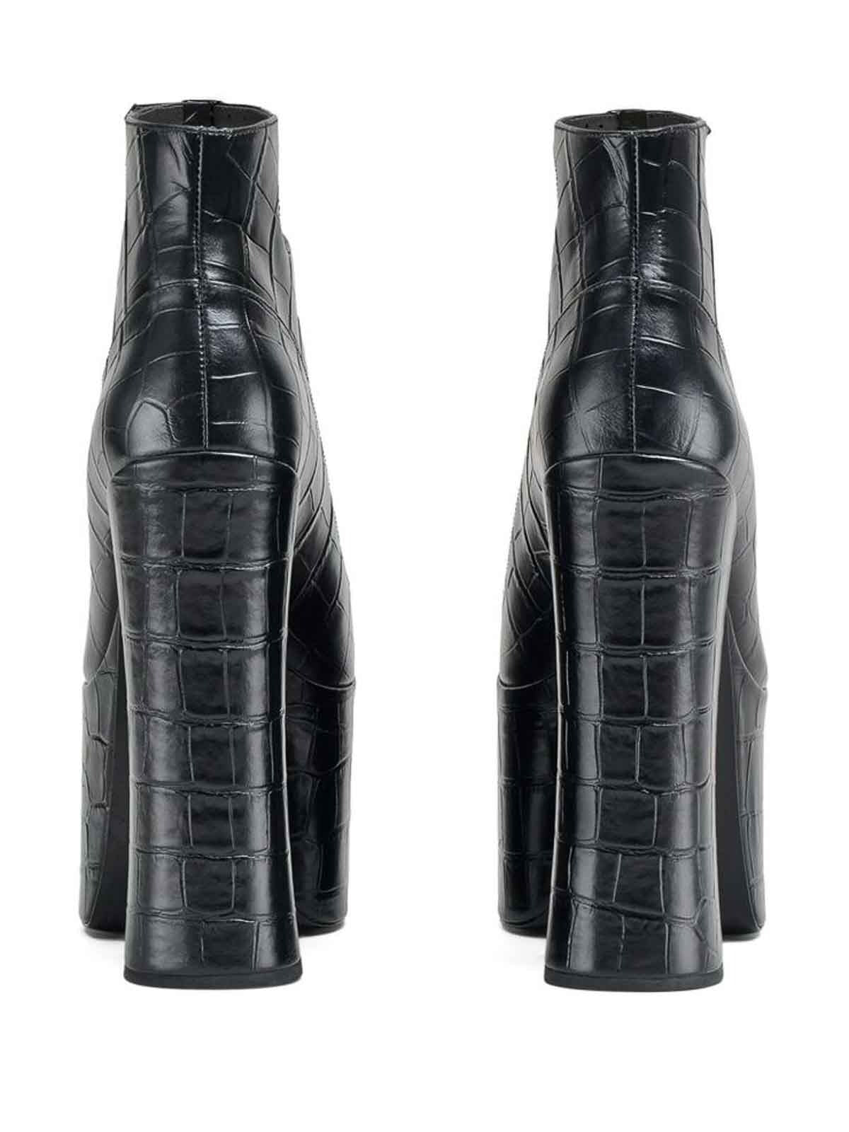 Bottines à talons Kiki 160 en cuir - Black