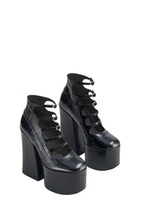 Bottines à talons Kiki 160 en cuir - Black