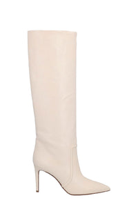 Bottes Stiletto 105 en cuir - Vanilla