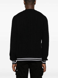 Wool monogram sweater - Black & White