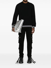 Wool monogram sweater - Black & White